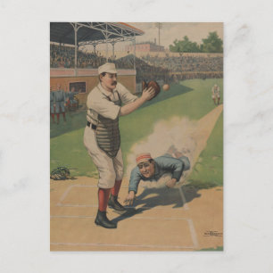 Vintage Baseballposter-Postkarte Postkarte
