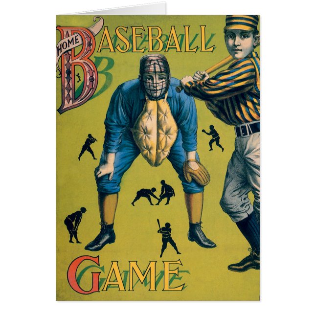 Vintage Baseballspieler beim Zuhause-Spiel (Vorne)