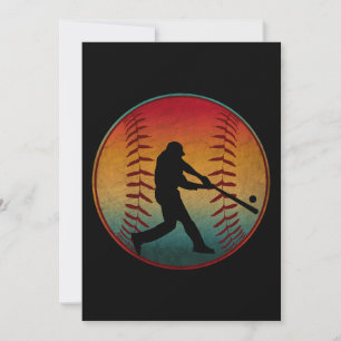 Vintage Baseballspieler Einladung