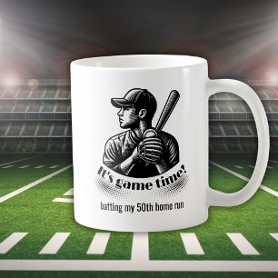 Vintage-Baseballspieler Herren 50. Geburtstag Kaffeetasse