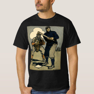 Vintage Baseballspieler, Stilkunst T-Shirt
