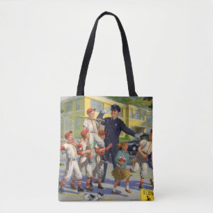 Vintage Baseballspieler und Polizeiwache