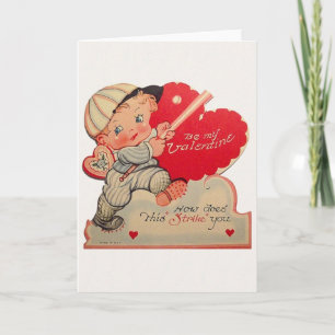 Vintage BaseballValentintagskarte Feiertagskarte