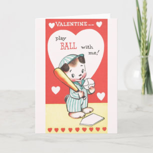 Vintage BaseballValentintagskarte Karte