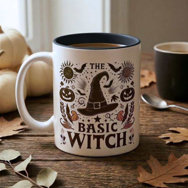 Vintage Basic Witch Halloween Kaffeetasse (Von Creator hochgeladen)