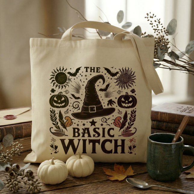 Vintage Basic Witch Herbst-Markttasche Tragetasche (Von Creator hochgeladen)