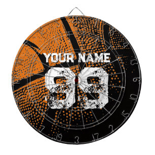 Vintage-Basketball-Dartboard mit individuellem Nam Dartscheibe