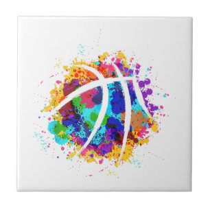Vintage Basketball Grafikdesign Cooler Basketball Fliese