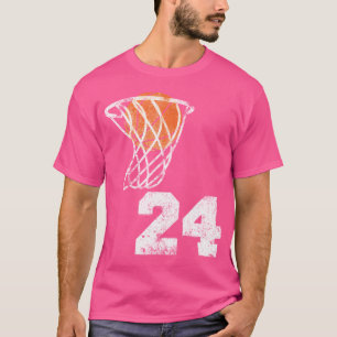 Vintage Basketball Jersey Nummer 24 Spielnummer T-Shirt