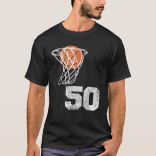 Vintage Basketball Jersey Nummer 50 Spielernummer T-Shirt