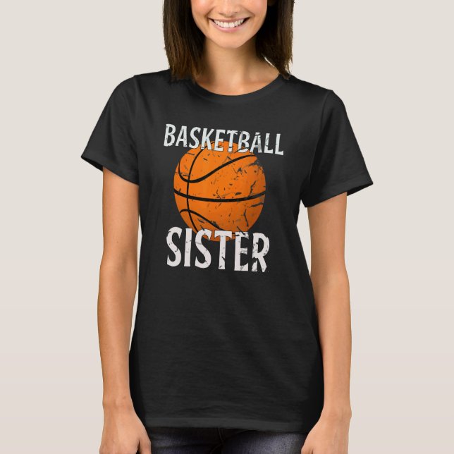 Vintage Basketball Player Sister   Sports T-Shirt (Vorderseite)