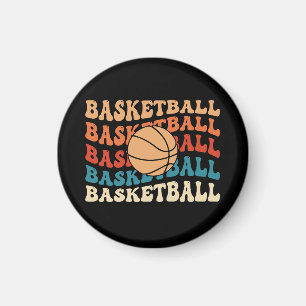 Vintage Basketball Retro Sporttypografie Magnet