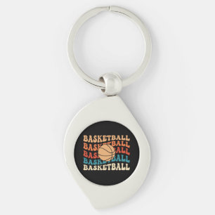 Vintage Basketball Retro Sporttypografie Schlüsselanhänger