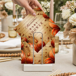 Vintage Basketball Sports Baby Shower Serviette