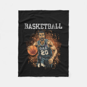 Vintage Basketball-Vater Fleecedecke