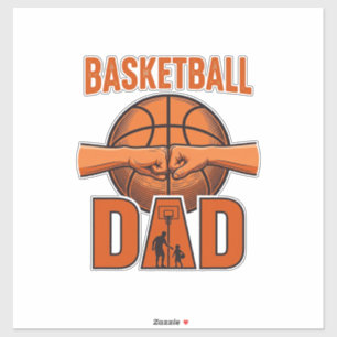 Vintage Basketball-Vater-Shirt-Design_1 Aufkleber