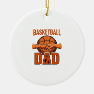 Vintage Basketball-Vater-Shirt-Design_1 Keramik Ornament