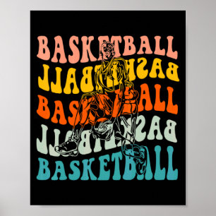 Vintage-Basketballspieler Herren Jungen Kind Poster