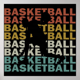 Vintage-Basketballspieler Poster