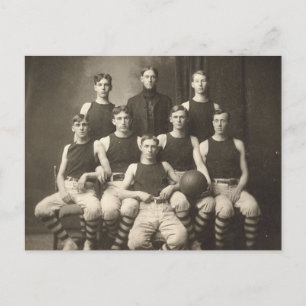 Vintage-Basketballteam Postkarte