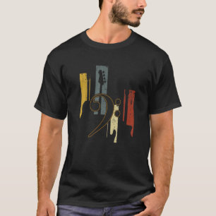 Vintage Bass Gitarre Spieler Musik Vintage Gitarre T-Shirt