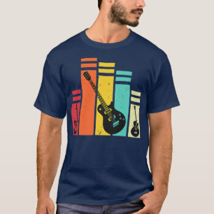 Vintage Bass Guitar Bass Gitarre Spieler und T-Shirt