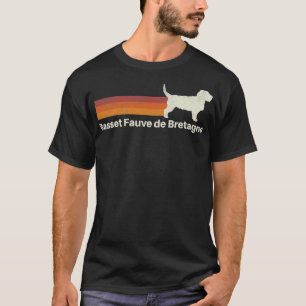 Vintage Basset Fauve de Bretagne Retro Mama Papa T-Shirt