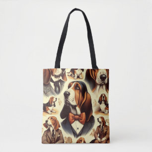 Vintage Basset Hound Illustration