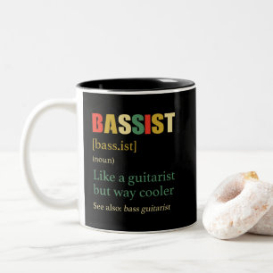 Vintage-Bassist-Definition für Bass-Gitarrenspiele Zweifarbige Tasse