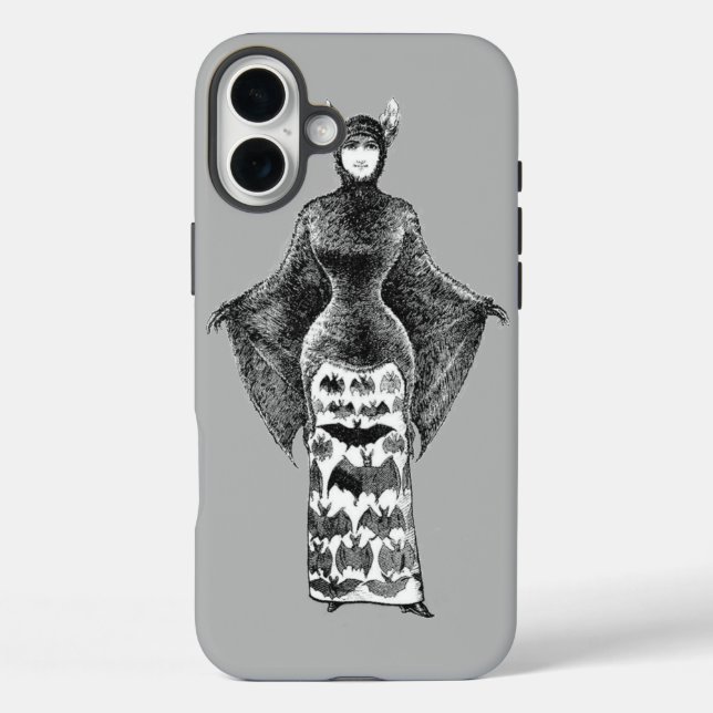 Vintage Bat Lady Case-Mate iPhone Hülle (Rückseite)