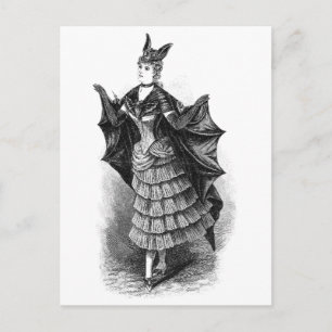 Vintage Bat Lady Postkarte