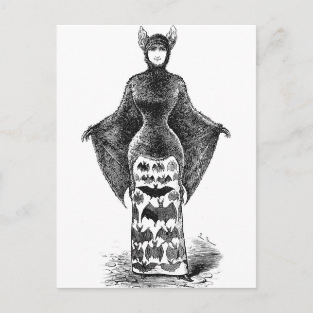 Vintage Batlady Image Postkarte (Vorderseite)