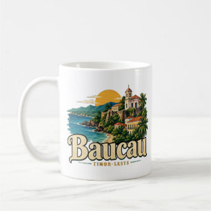 Vintage Baucau Timor-Leste Reise Kunst Landmarke Kaffeetasse