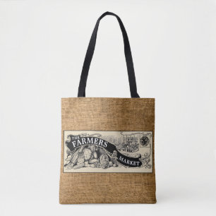 Vintage-Bauernmarkt-rustikale-Attrappe-Burlap-Scha