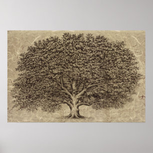 Vintage-Baum Poster