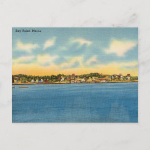 Vintage Bay Point Maine bei Sonnenuntergang Postkarte