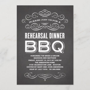 VINTAGE BBQ   PROBEBARBECUE BBQ EINLADUNG