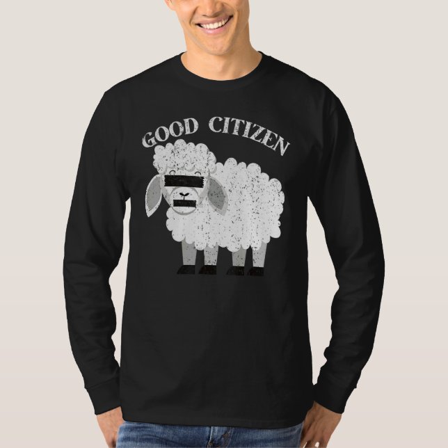 Vintage Be A Good Citizen Sheep T-Shirt (Vorderseite)