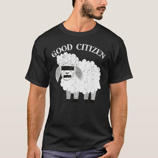 Vintage Be A Good Citizen Sheep T-Shirt (Vorderseite)