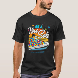 Vintage Be A Kind Sole Autismus-Bewusstsein Schuhe T-Shirt
