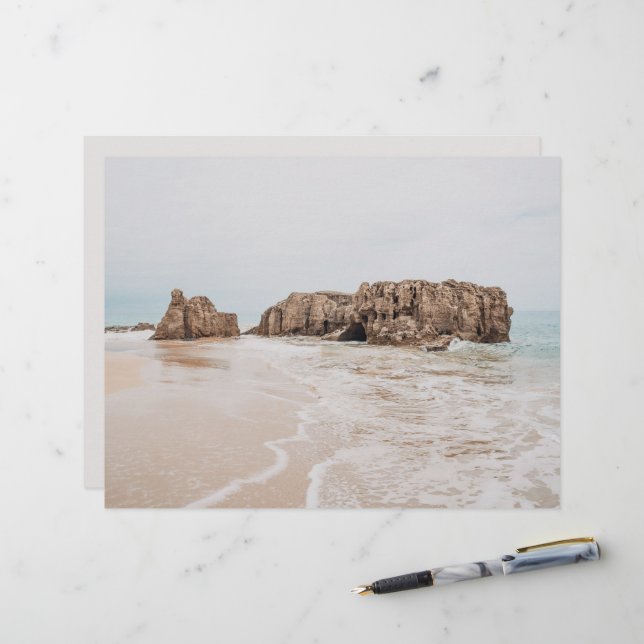 Vintage beach aesthetic scrapbook paper (Vorderseite/Rückseite Beispiel)