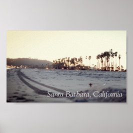 Vintage Beach Santa Barbara Poster