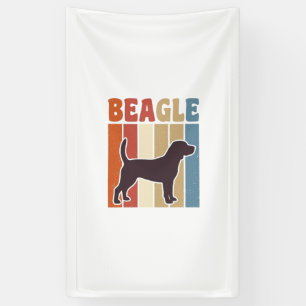 Vintage-Beagle-Hund Retro-Streifen Vektor-Design_1 Banner