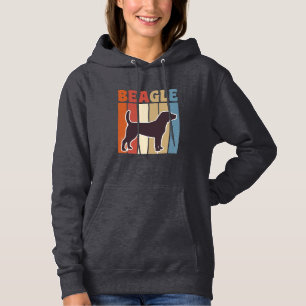 Vintage-Beagle-Hund Retro-Streifen-Vektor-Design_1 Hoodie