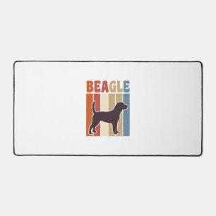 Vintage-Beagle-Hund Retro-Streifen-Vektor-Design_1 Schreibtischunterlage