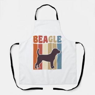 Vintage-Beagle-Hund Retro-Streifen-Vektor-Design_1 Schürze