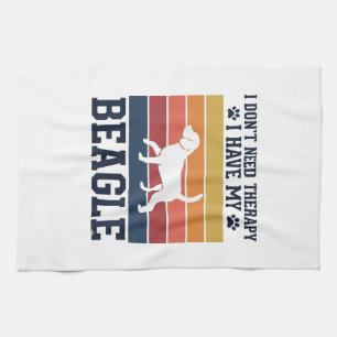 Vintage-Beagle-Hund-Therapie-Shirt-Design_1 Geschirrtuch