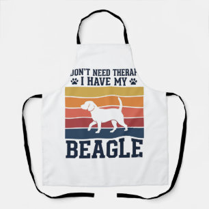 Vintage-Beagle-Hund-Therapie-Shirt-Design_1 Schürze