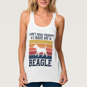 Vintage-Beagle-Hund-Therapie-Shirt-Design_1 Tank Top