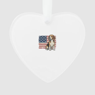 Vintage-Beagle-Patriotismus-Flagge-Hunde-Shirt-Des Ornament